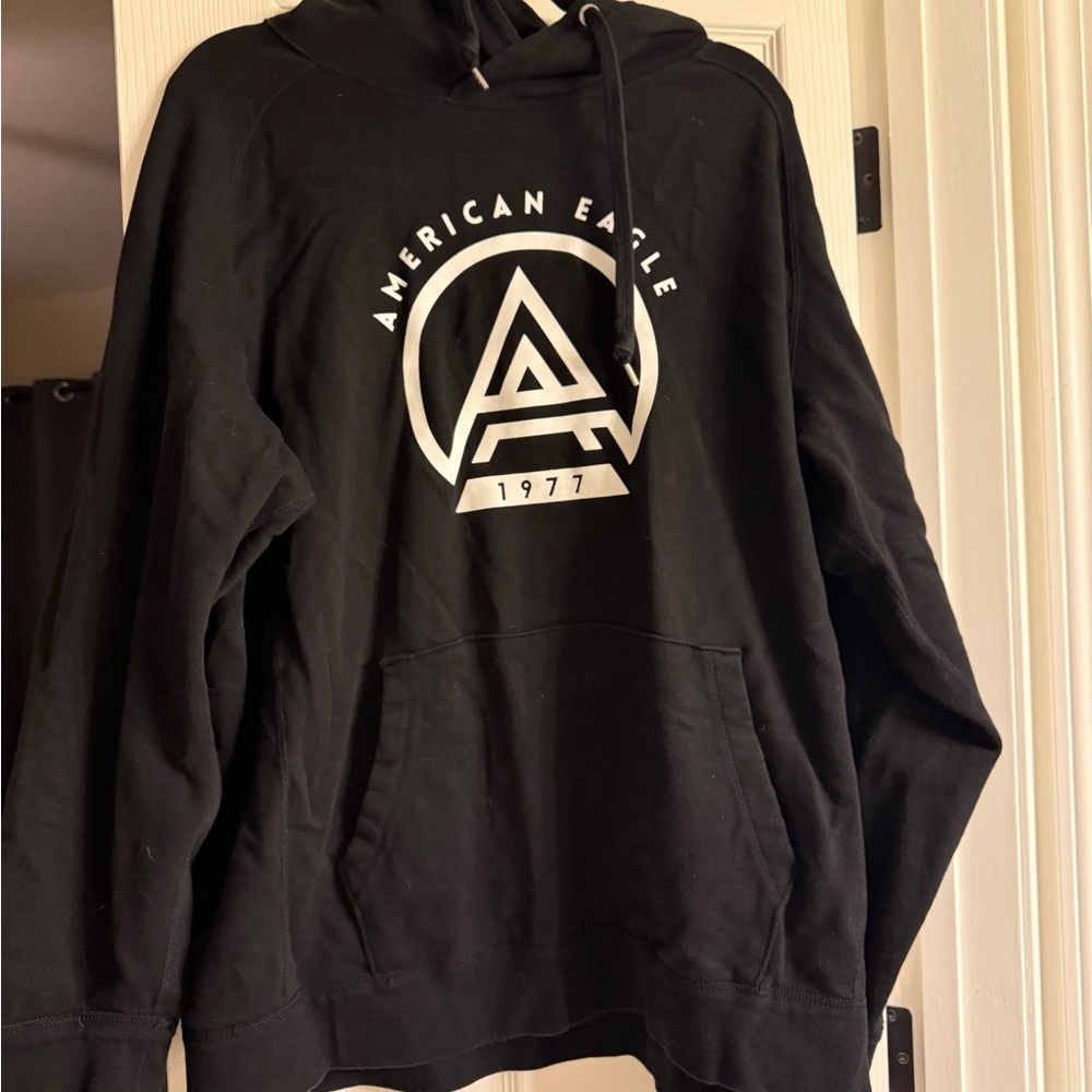 American Eagle Outfitters Black Graphic Hoodie XXL - Picture 2 of 4